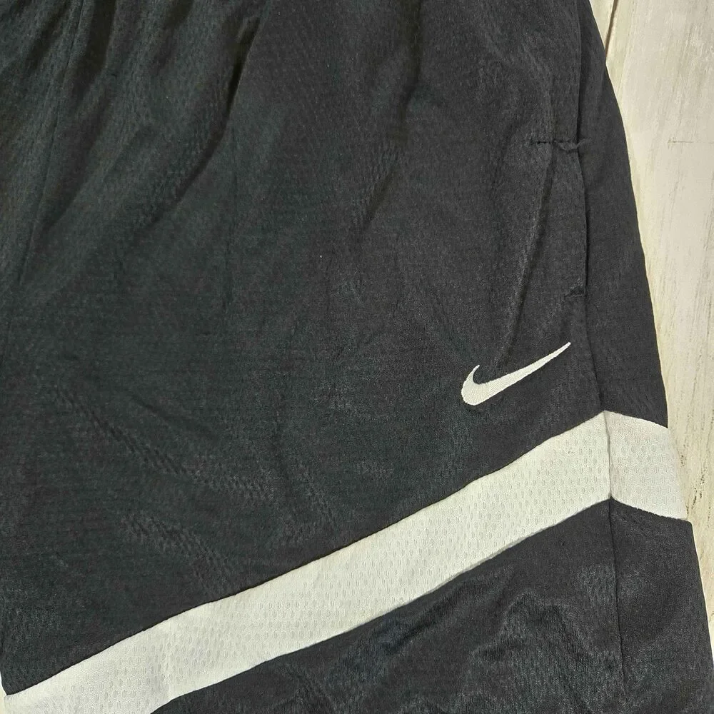 Nike Mens Dri-FIT Athletic Shorts Size S Black White Training Gym Basketball